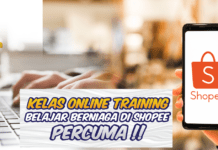 Kelas Online Berniaga di Shopee Secara Percuma Kelas Online Berniaga di Shopee Secara Percuma